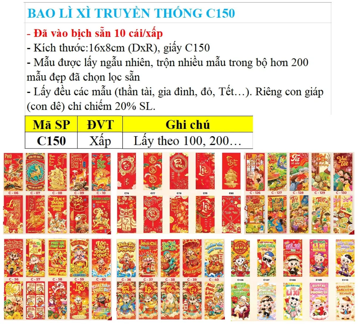 BLX TRUYỀN THỐNG C150 (Xấp 10c)