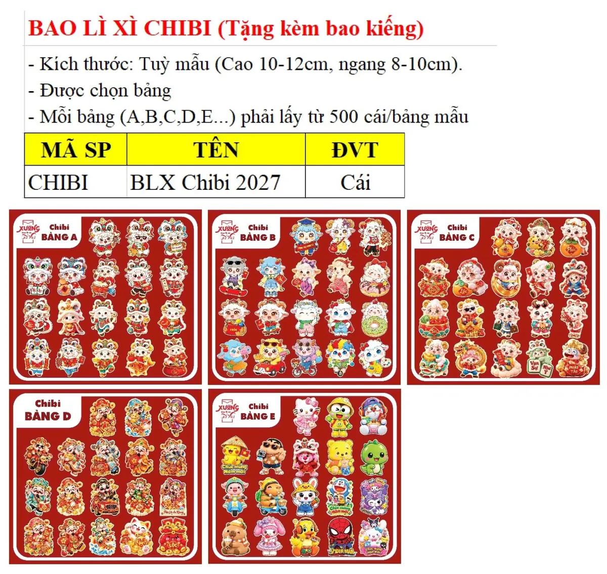 (KÈM BAO KIẾNG) BLX Chibi 2027