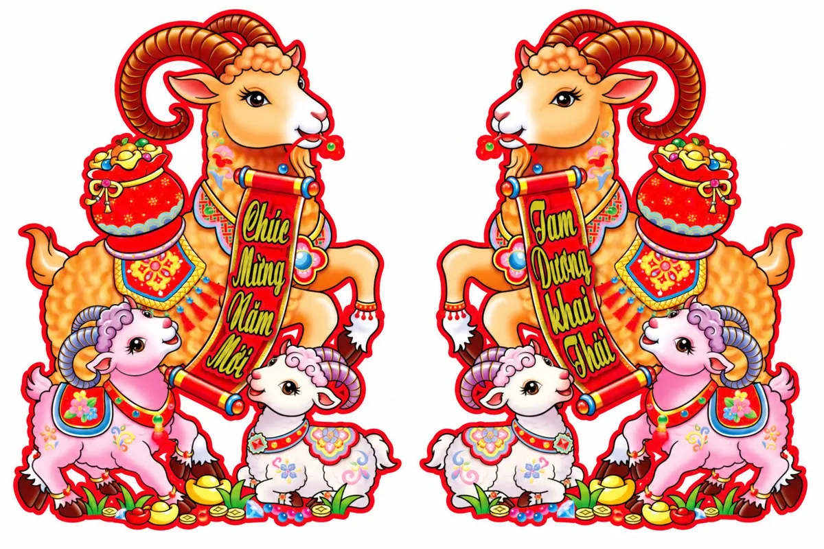 Dán cửa Nâu 3 Dê 5 Tấc 3096-1