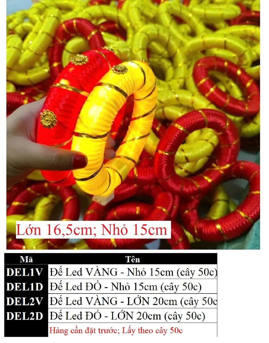 Đế Led ĐỎ - Nhỏ 15cm (cây 50c)