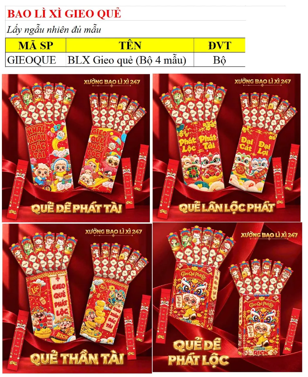 BLX Gieo quẻ (Bộ 4 mẫu)