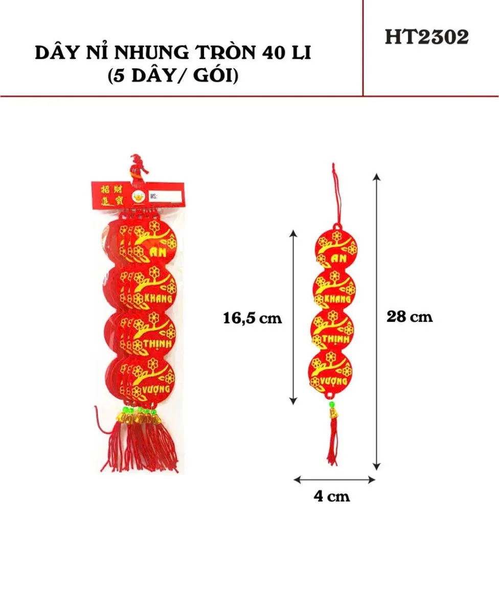 DÂY NỈ NHUNG TRÒN 40 LI