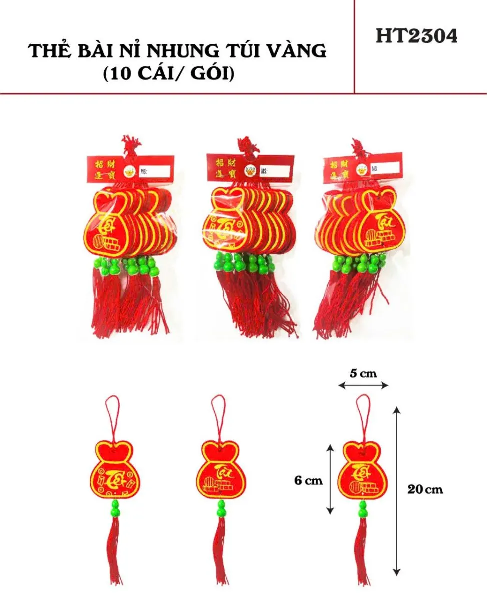THẺ BÀI NỈ NHUNG TÚI VÀNG