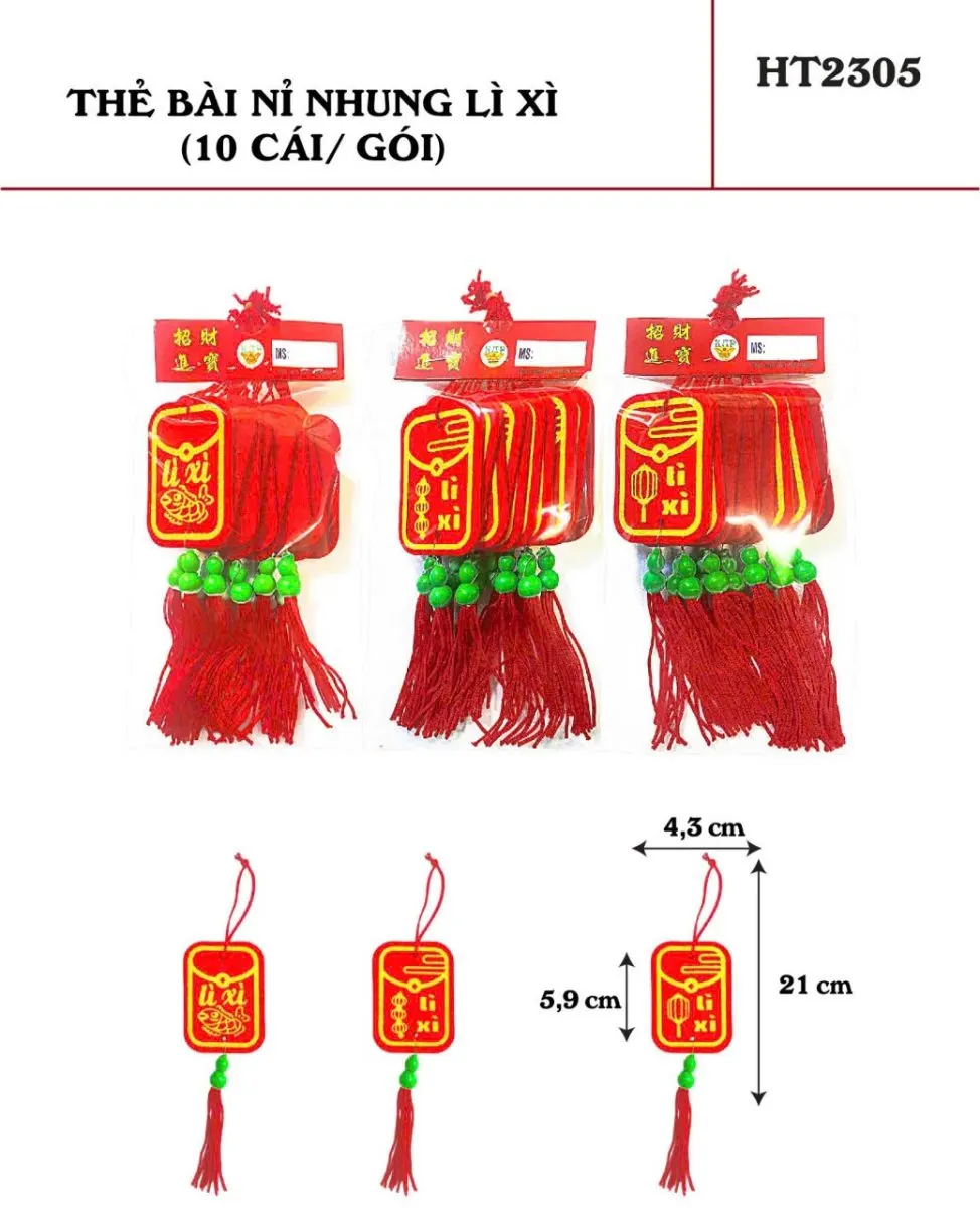 THẺ BÀI NỈ NHUNG LÌ XÌ