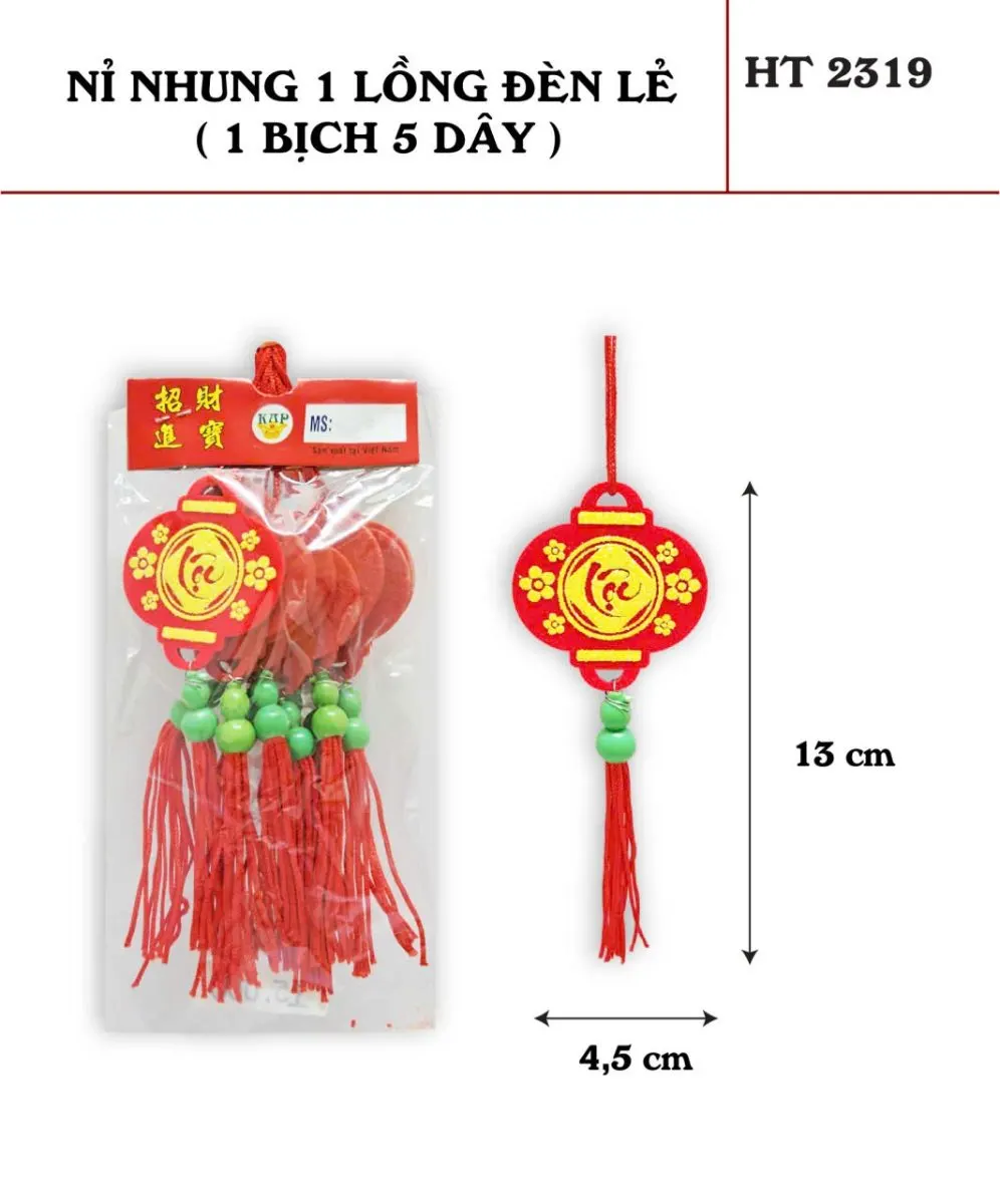 NỈ NHUNG 1 LỒNG ĐÈN LẺ