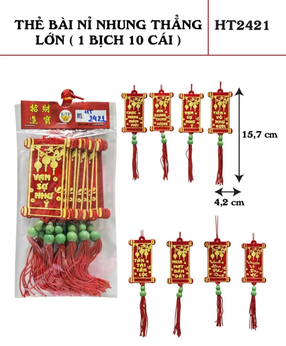 THẺ BÀI NỈ NHUNG THẲNG LỚN