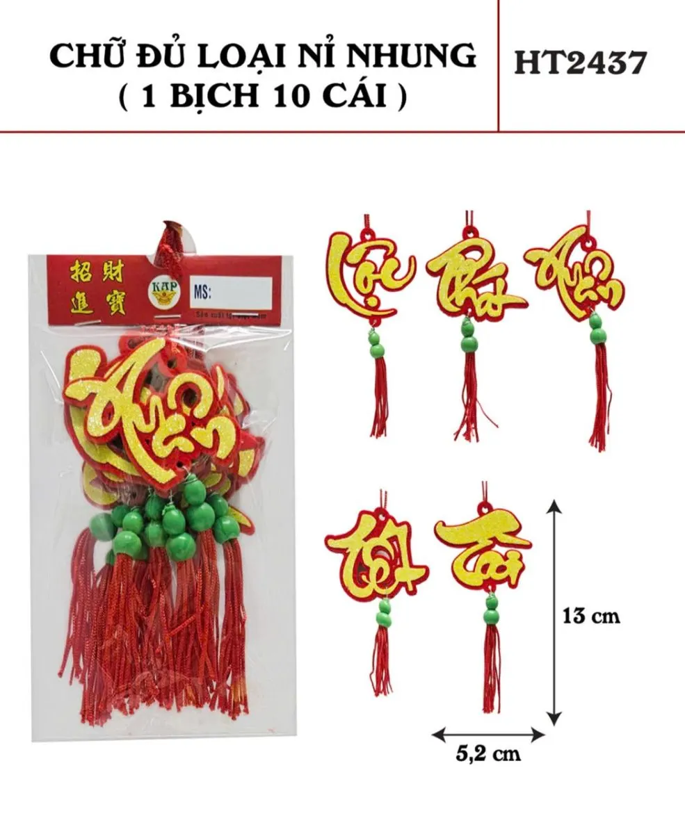 CHỮ ĐỦ LOẠI NỈ NHUNG