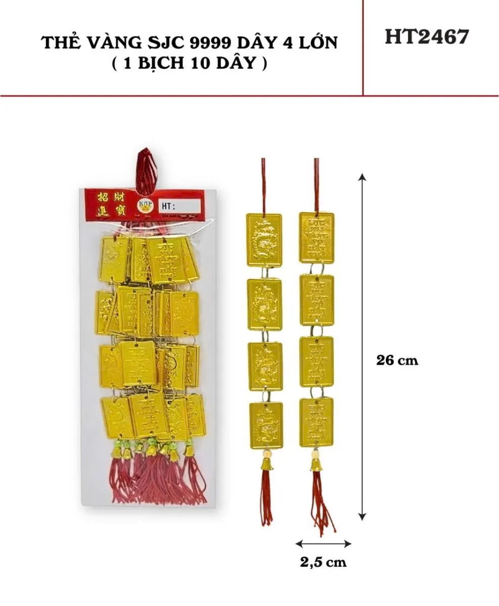 THẺ VÀNG SJC 9999 DÂY 4 LỚN