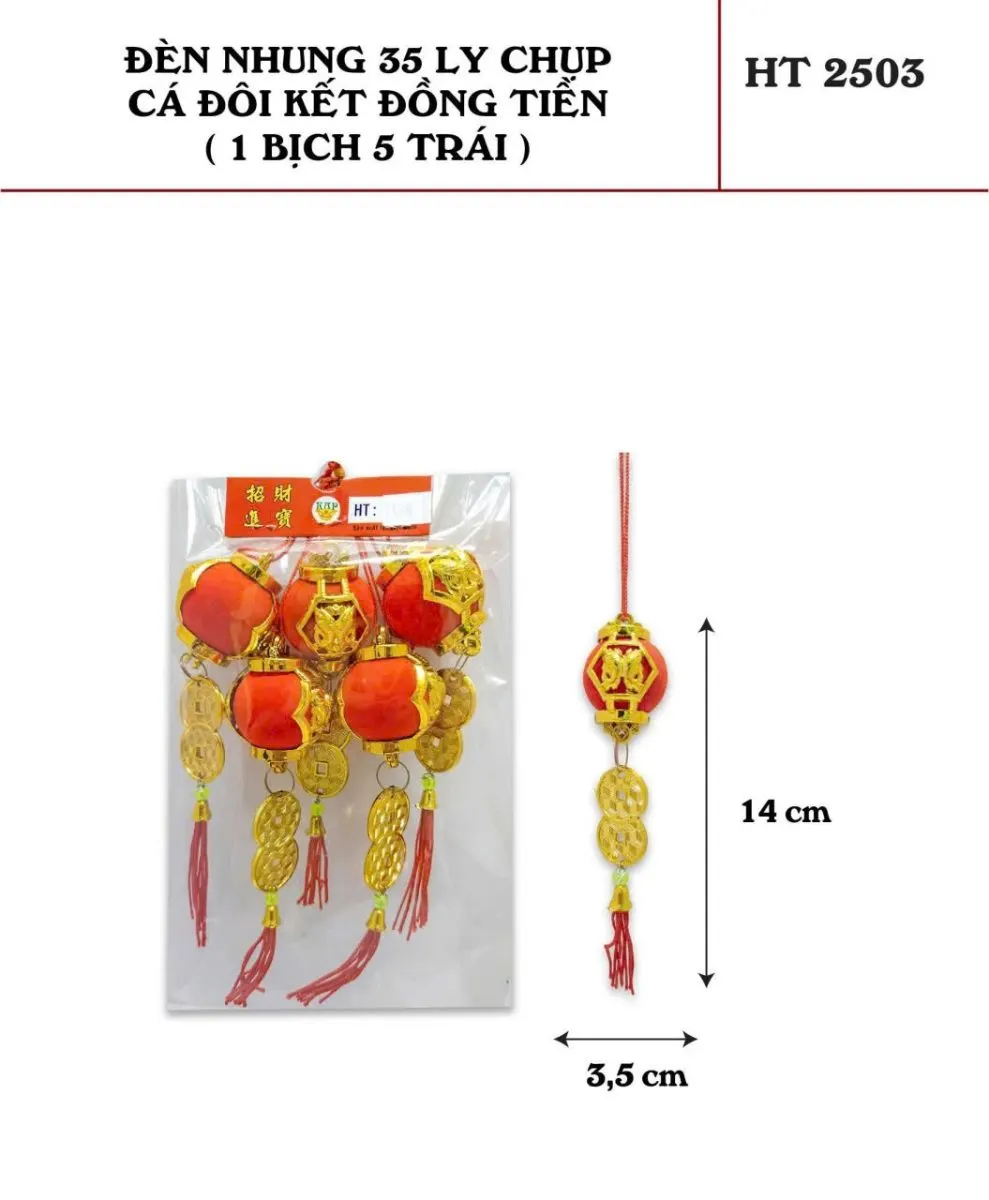 ĐÈN NHUNG 35 LY CHỤP CÁ ĐÔI KẾT ĐT