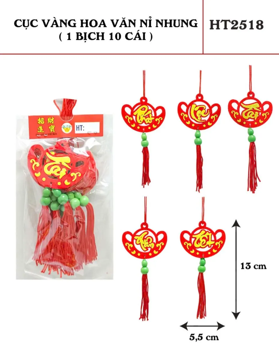 CỤC VÀNG HOA VĂN NỈ NHUNG