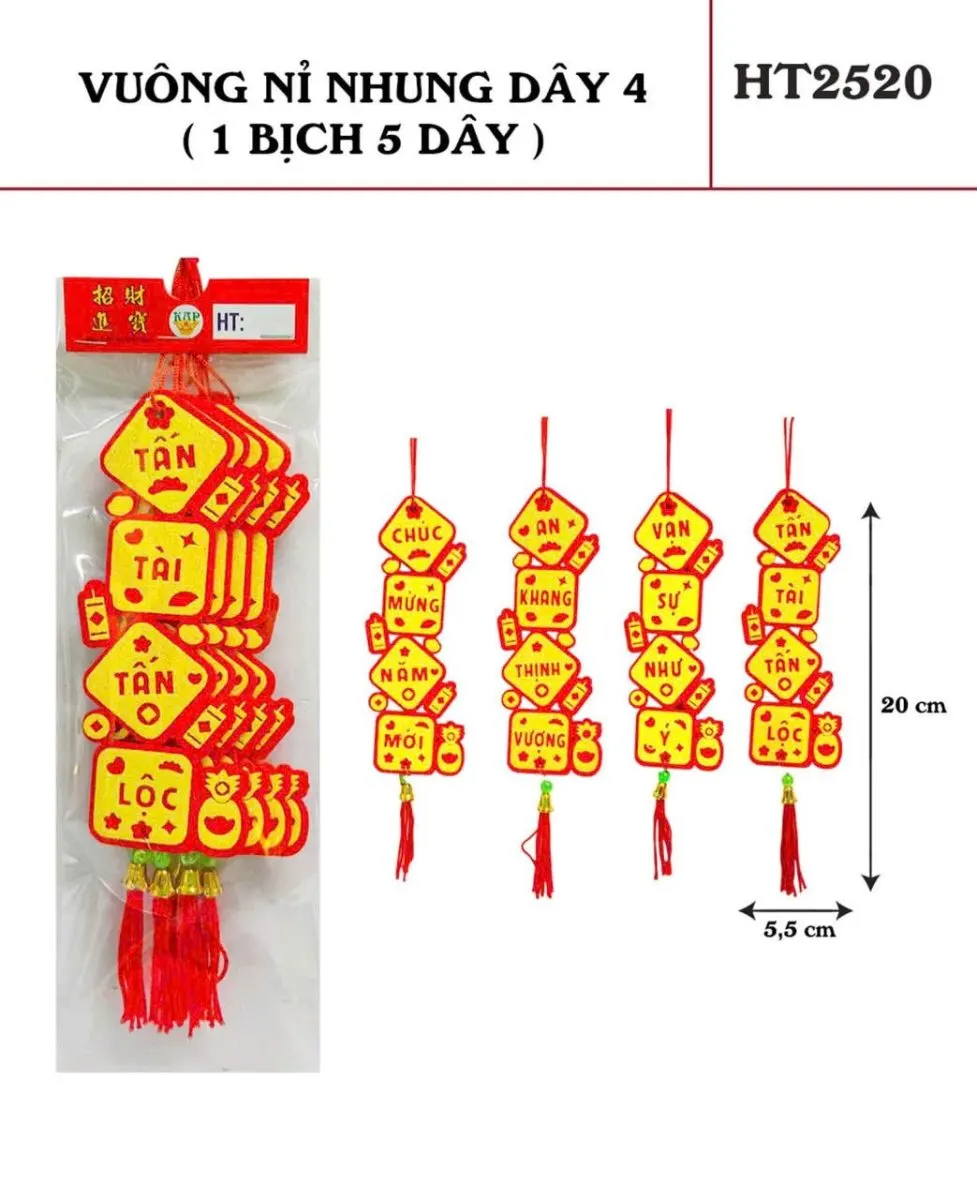 VUÔNG NỈ NHUNG DÂY 4