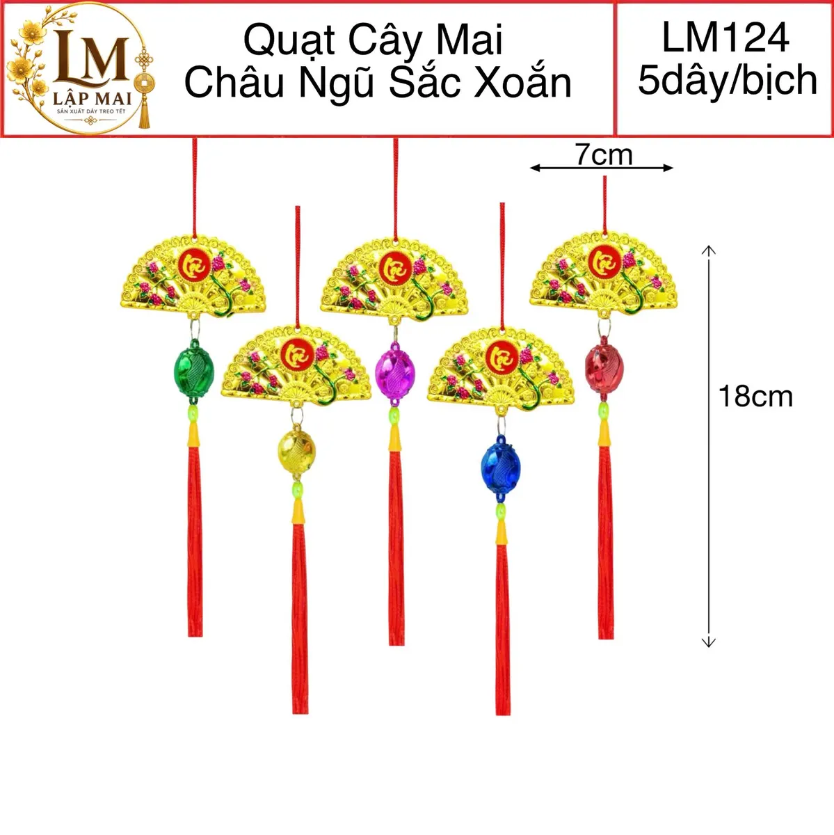 QUẠT CÂY MAI . CHÂU NGŨ SẮC