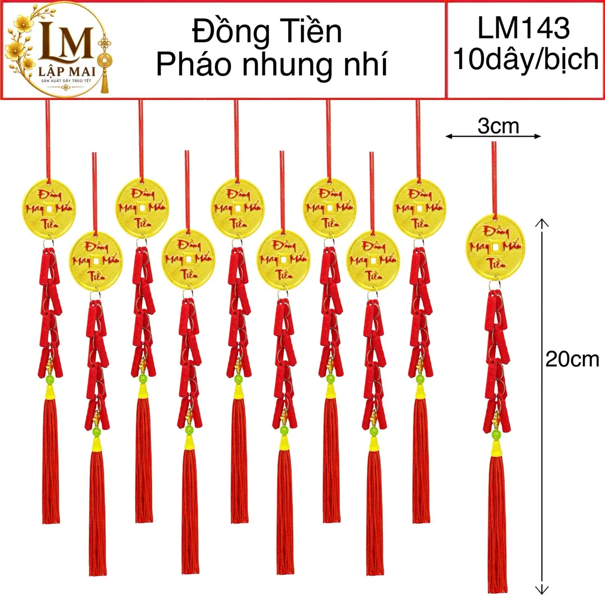ĐỒNG TIỀN 3CM .PHÁO NHUNG NHÍ