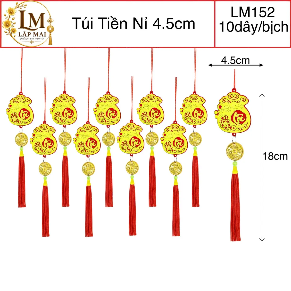 TÚI TIỀN NỈ 4.5CM