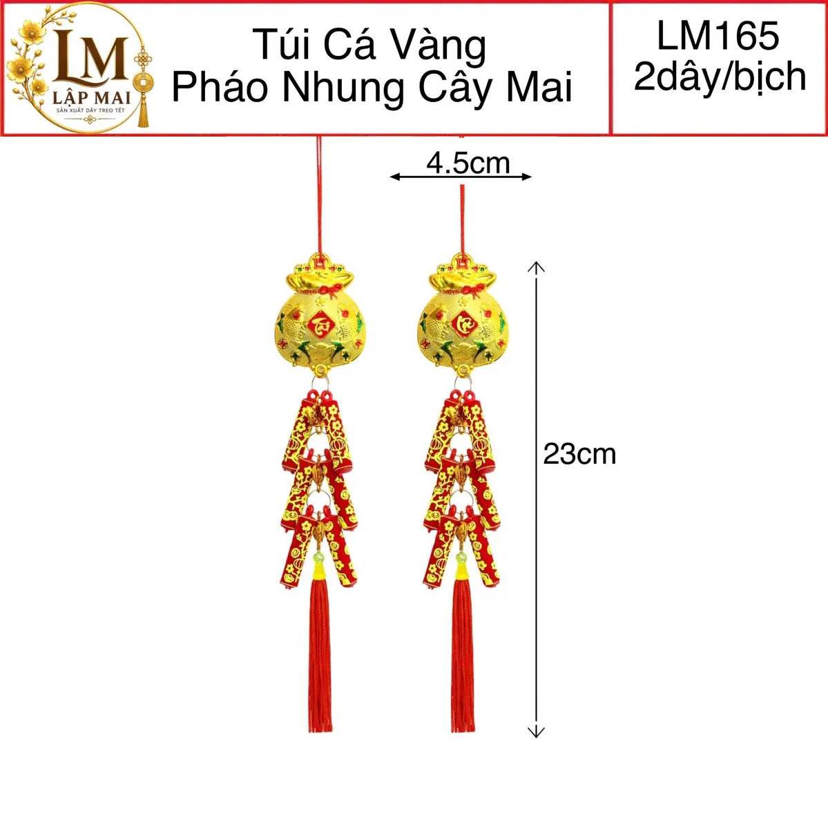TÚI VÀNG CÁ . PHÁO NHUNG CÂY MAI