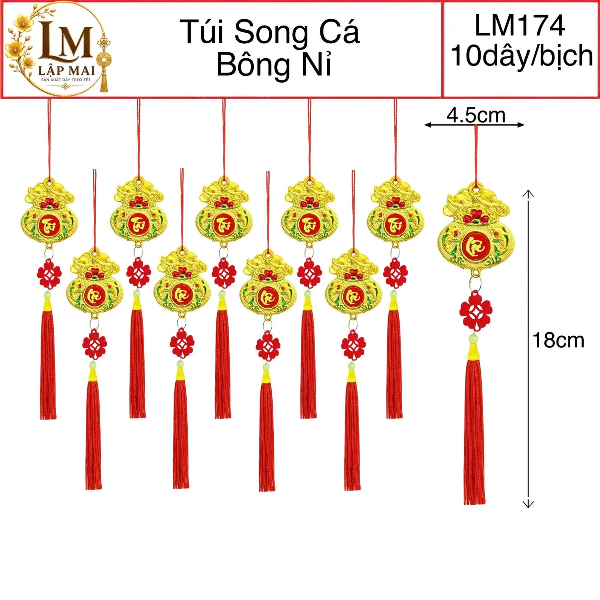 TÚI TIỀN 4.5CM . BÔNG NỈ