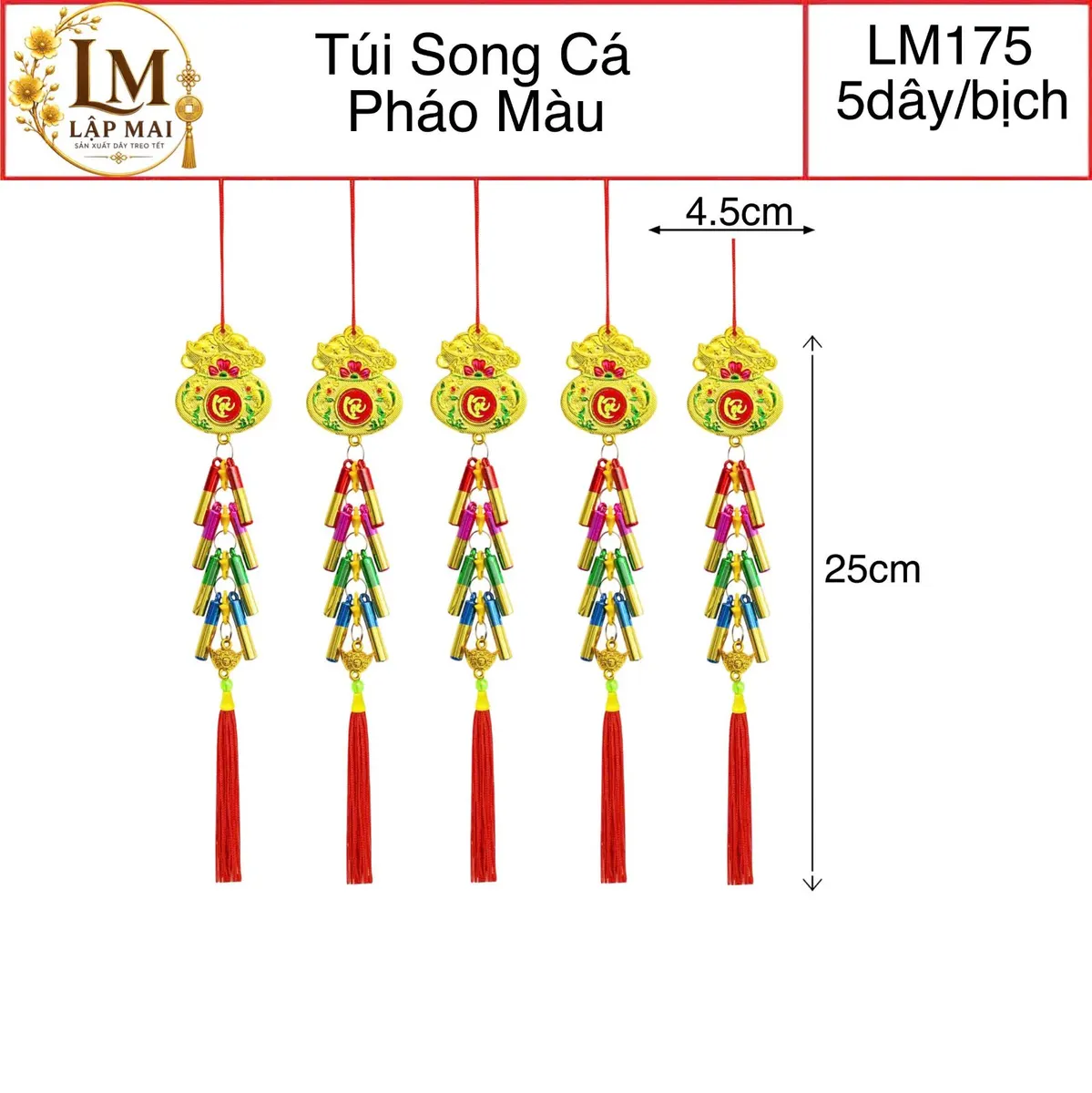 TÚI TIỀN 4.5CM . PHÁO MÀU
