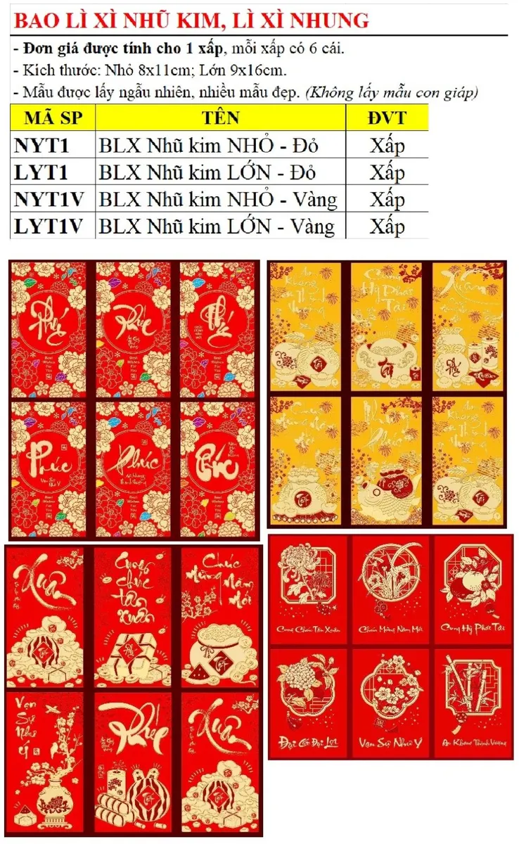 BLX Nhũ kim LỚN - Vàng