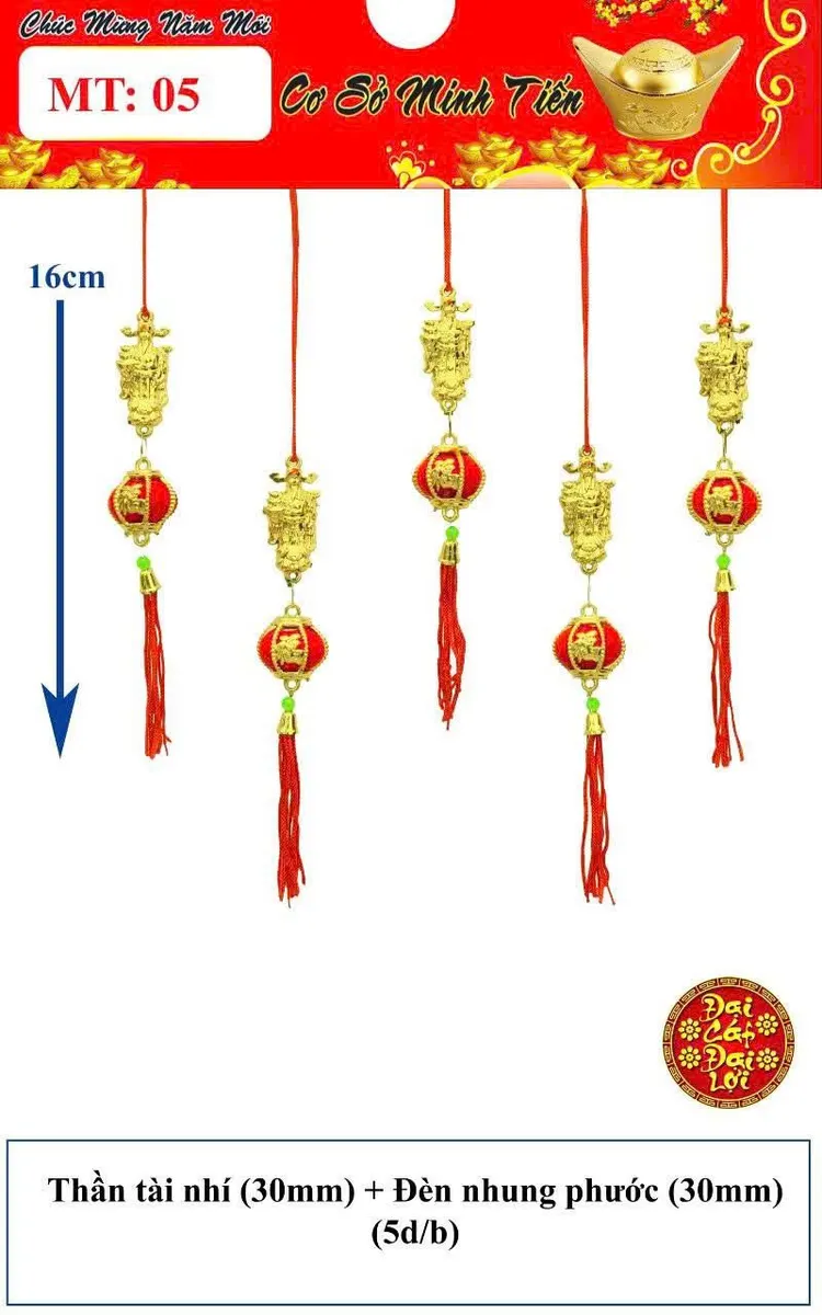 THẦN TÀI NHÍ (30mm ) + ĐÈN NHUNG PHƯỚC ( 30mm)