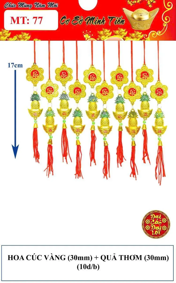 HOA CÚC VÀNG (30mm) + QUẢ THƠM (30mm)
