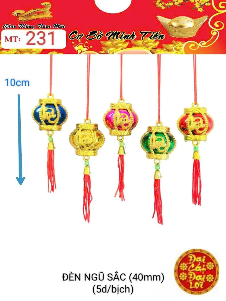 LÒNG ĐÈN MÀU NGŨ SẮC ( 40mm)