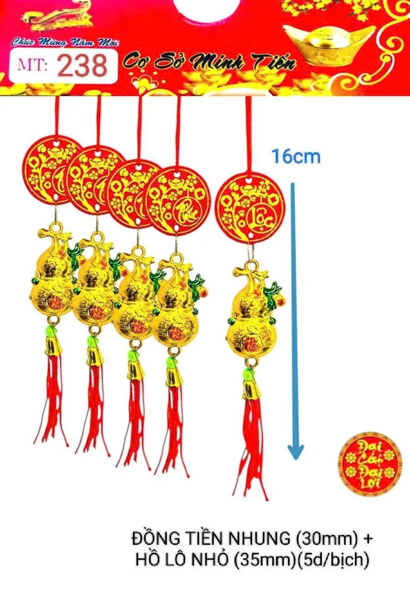 ĐỒNG TIỀN NHUNG (30mm) + HỒ LÔ NHỎ (35mm)