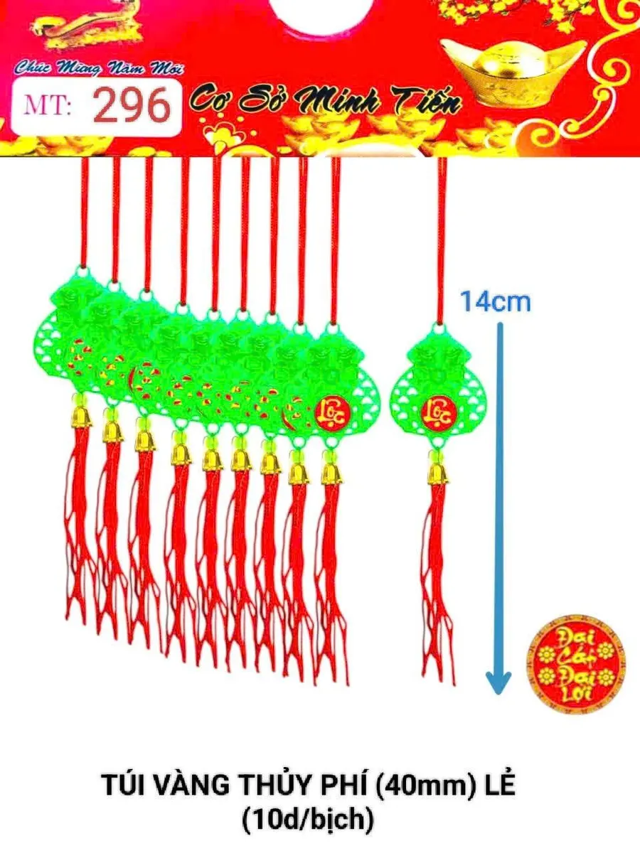 TÚI VÀNG XANH THỦY PHÍ (40mm) LẺ