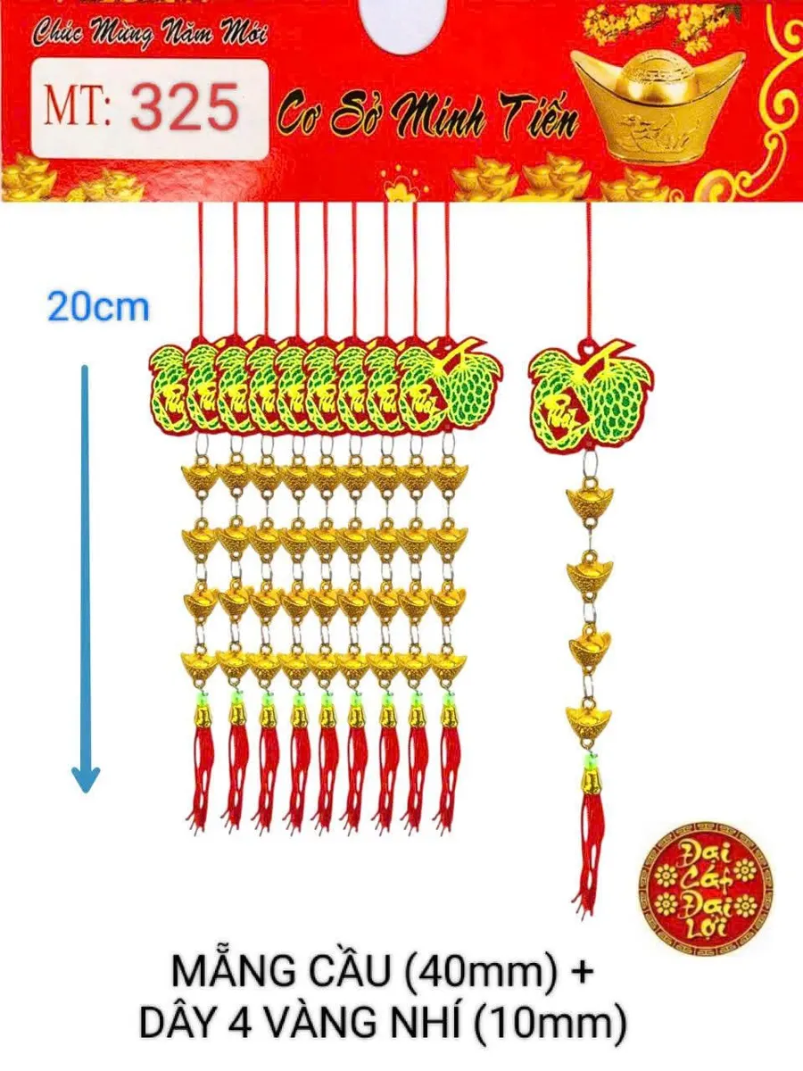 MẴNG CẦU (40mm) + VÀNG DÂY 4 NHÍ (10mm)