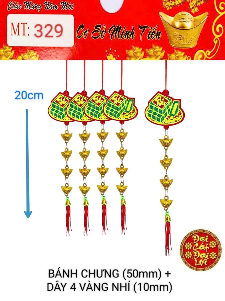 BÀNH CHƯNG (50mm) + VÀNG DÂY 4 NHÍ (10mm)