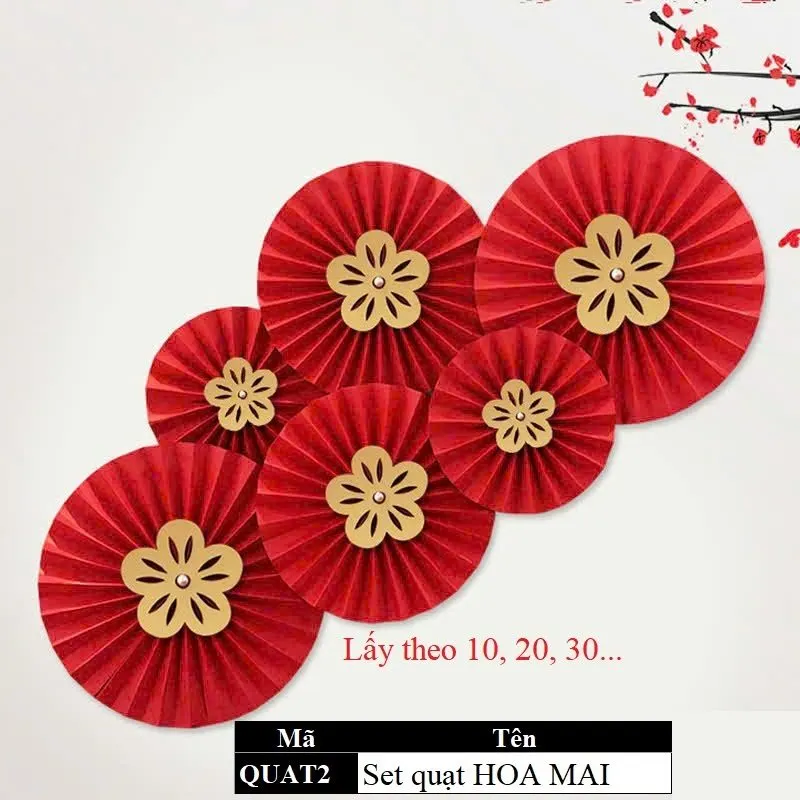 Set quạt HOA MAI