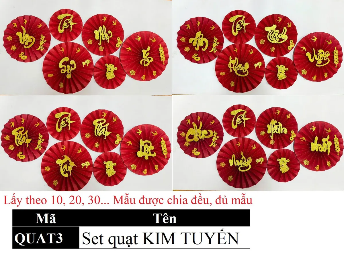 Set quạt KIM TUYẾN