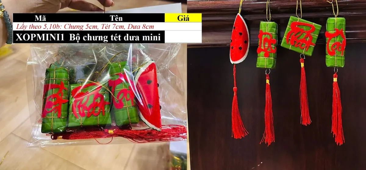 (XỐP) Bộ chưng tét dưa mini