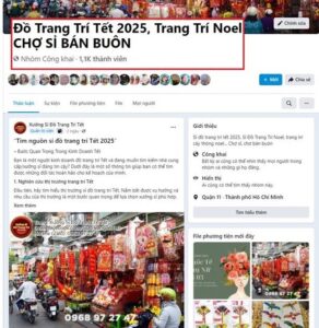 Xây dựng nhóm, kênh, cộng đồng mua bán đồ trang trí Tết 2025/Noel, decor Tết