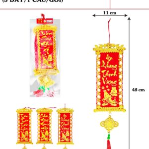 LIỄN KIM TUYẾN LỚN (THƯ PHÁP) (Trang Trí Tết Cổ Truyền - HT114A)