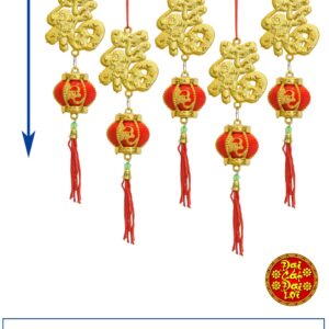 Chữ Phước + Đèn Nhung (Trang Trí Tết 2025 - MT135)